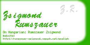 zsigmond rumszauer business card